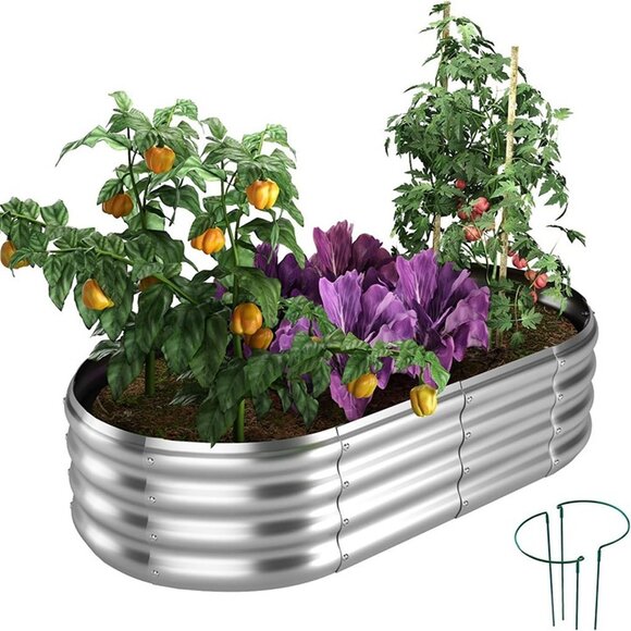 Other - NEW Galvanized Metal Planter Raised Garden Bed Kit for Gardening Outdoor，4x2x1ft
